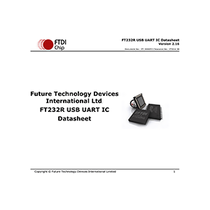 FT232R FTDI USB UART IC Datasheet