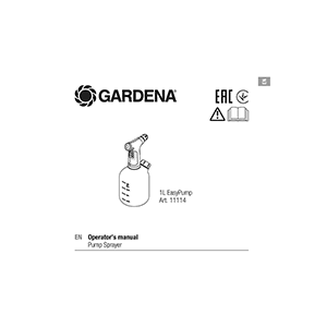 Gardena EasyPump 1L Pump Sprayer Operator's Manual