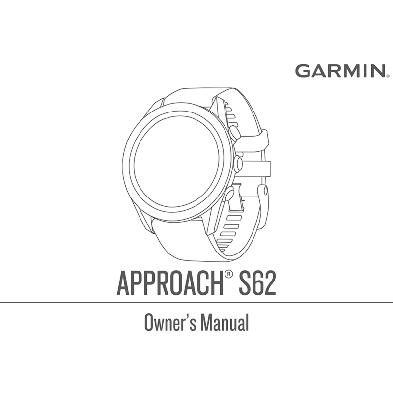 Garmin Approach S62 Golf GPS Watch Owner's Manual