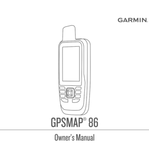 Garmin GPSMAP 86s Marine Handheld Owner's Manual