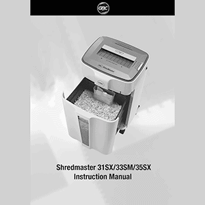 GBC GCS33SM ShredMaster 33SM Shredder Instruction Manual