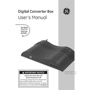 GE 22730 ATSC Digital Converter Box User's Manual