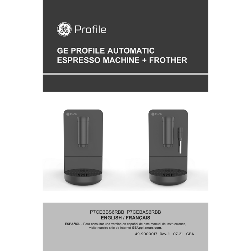 GE Profile Automatic Espresso Machine Owner's Manual