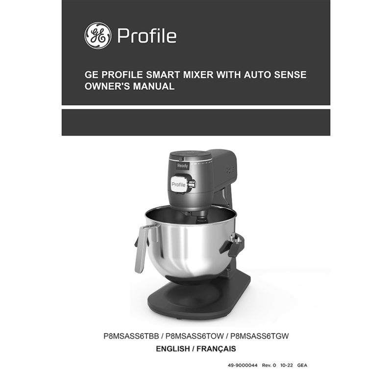 GE Profile Smart Mixer with Auto Sense Owner's Manual