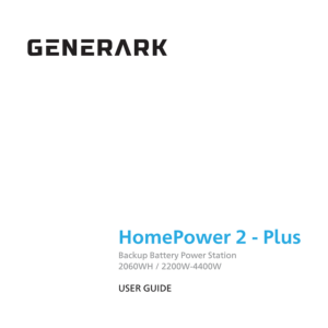 Geneverse HomePower 2 Backup Battery Power Station User Guide
