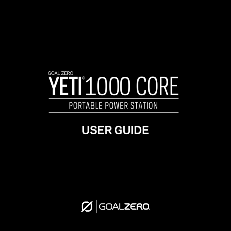 Goal Zero Yeti 1000 Core Portable Power Station User Guide