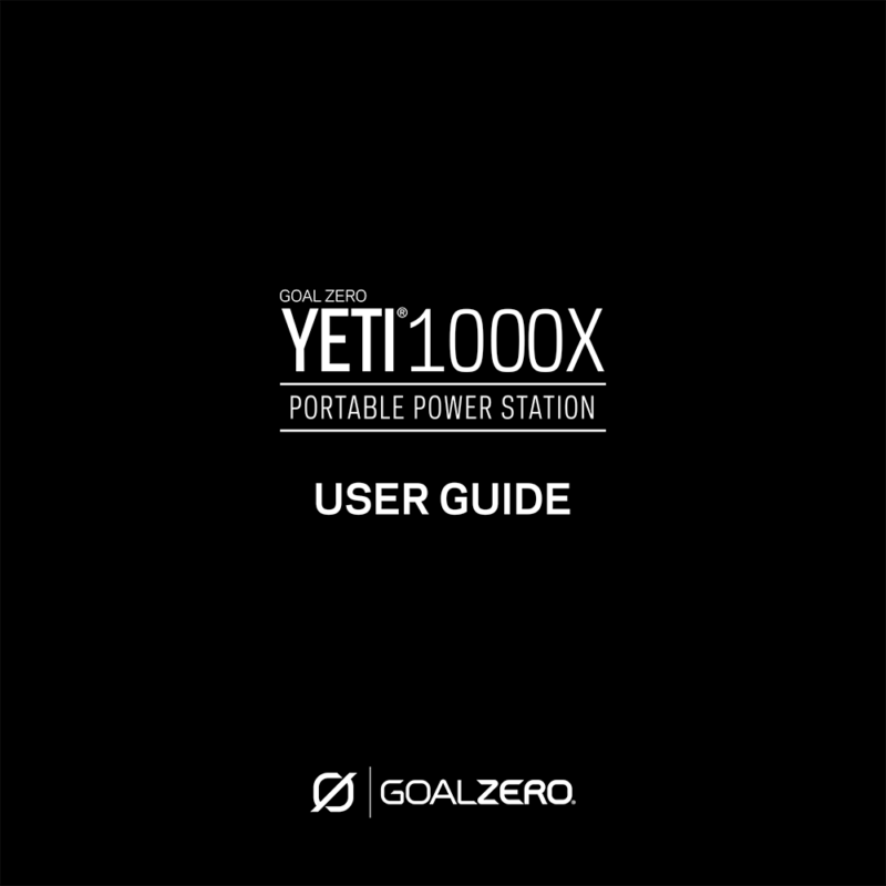 Goal Zero Yeti 1000X Portable Power Station User Guide