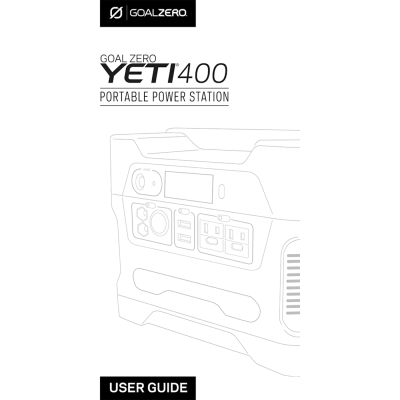 Goal Zero Yeti 400 Portable Power Station User Guide