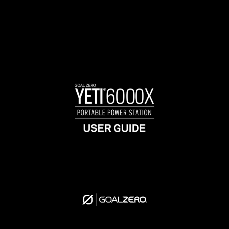 Goal Zero Yeti 6000X Portable Power Station User Guide