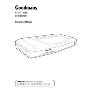 Goodmans GFSAT101SD Freesat Receiver Instruction Manual