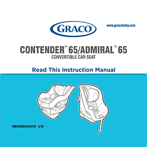 Graco Admiral 65 Convertible Car Seat Instruction Manual