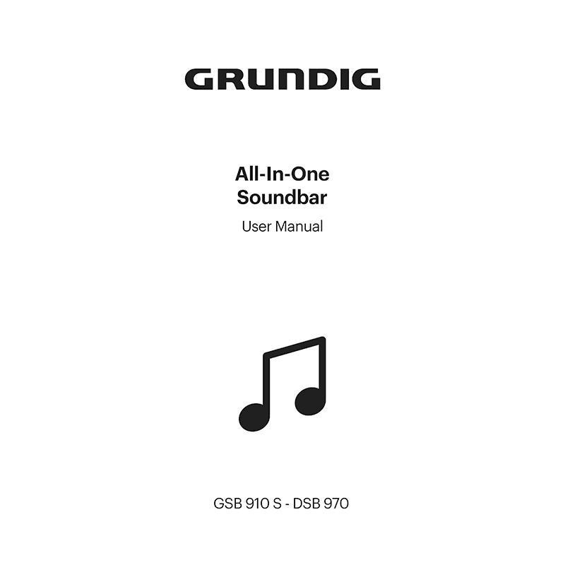 Grundig DSB 970 Soundbar User Manual
