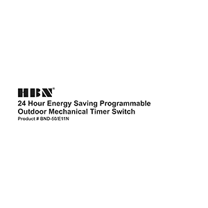 HBN BND-50/E11N Mechanical Timer Instruction Manual