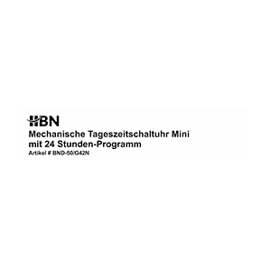 HBN BND-50/G42N Mechanical Timer Instruction Manual