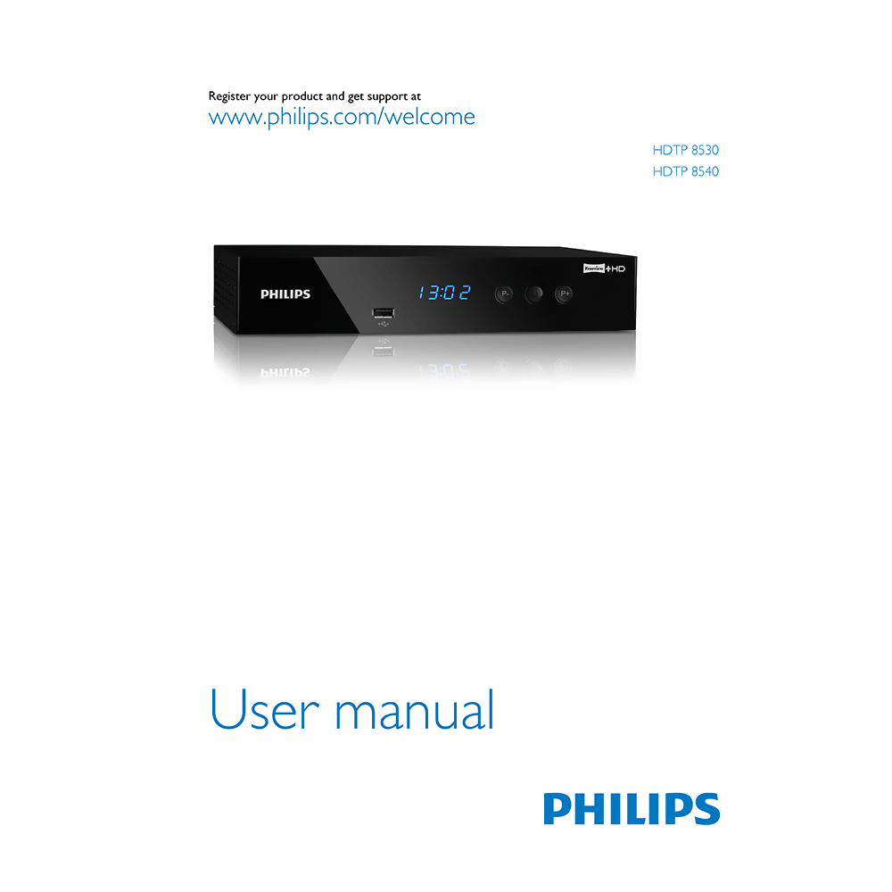 HDTP-8530 Philips Freeview+ HD Digital Terrestrial Recorder User Manual