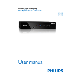 HDTP-8540 Philips Freeview+ HD Digital Terrestrial Recorder User Manual
