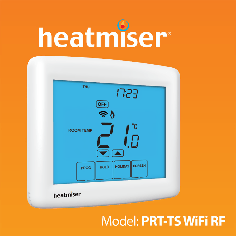 Heatmiser PRT-TS WiFi RF Programmable Room Thermostat Manual