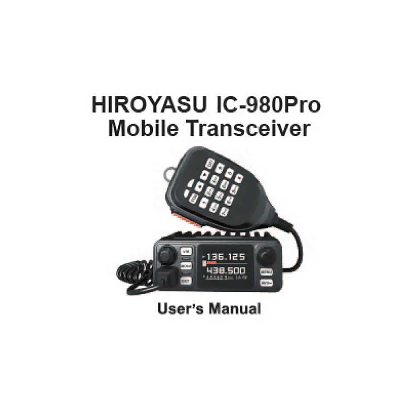 IC-980Pro Hiroyasu Transceiver User Manual