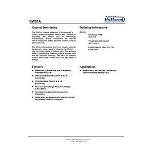 DW01A HMsemi Battery Protection IC Data Sheet