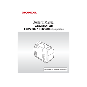 Honda EU2200i Companion 2200W 120V Inverter Generator Owner's Manual