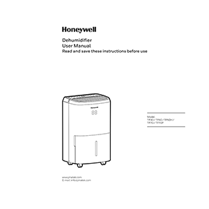 Honeywell TP30 Dehumidifier User Manual