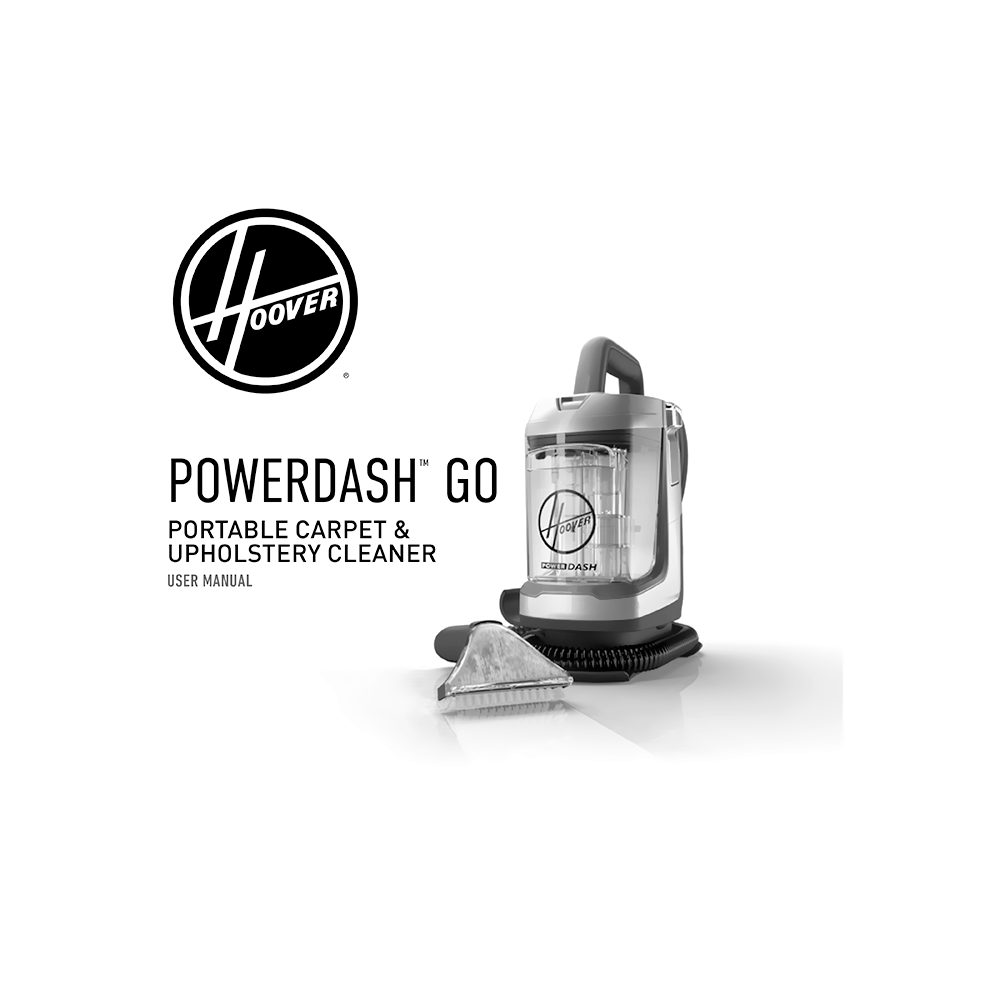 Hoover PowerDash GO Pet+ Spot Cleaner FH13010 User Manual