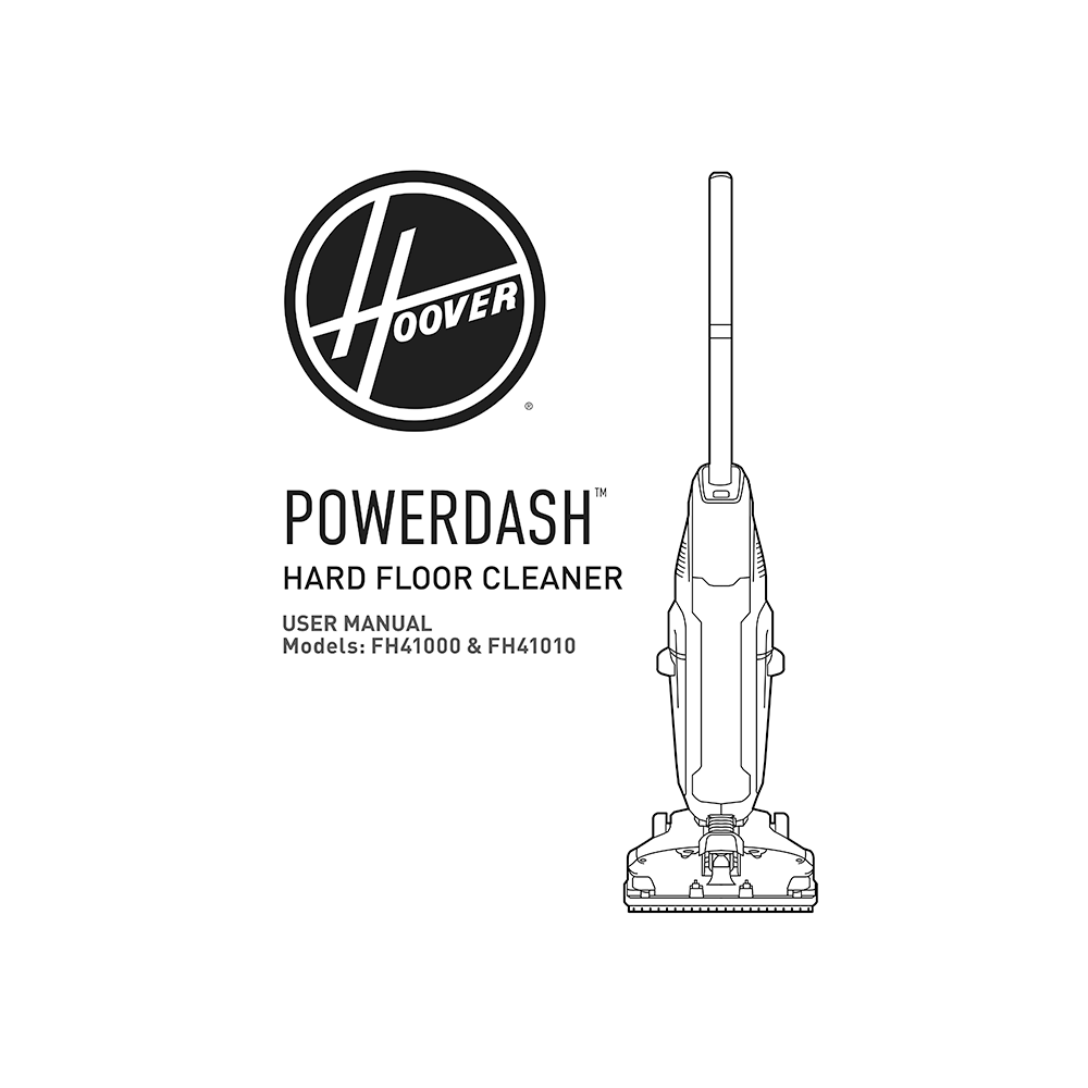 Hoover PowerDash Pet Hard Floor Cleaner FH41000 User Manual