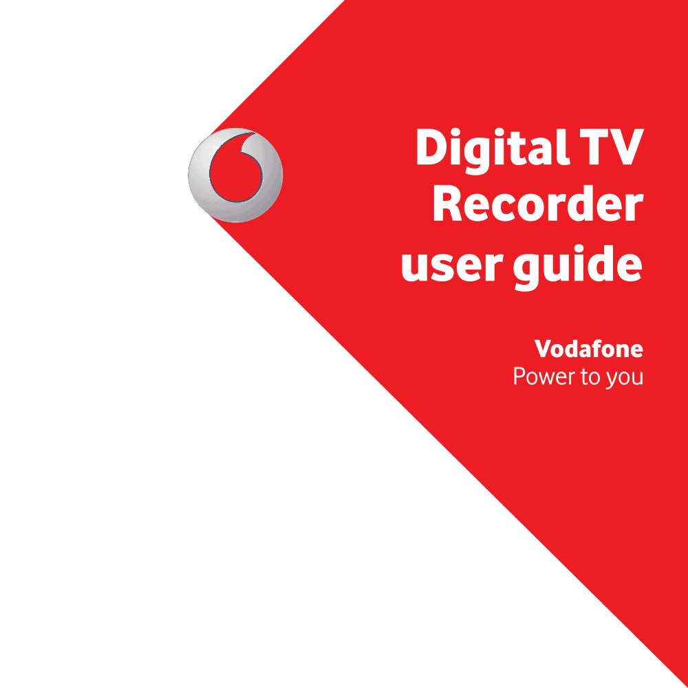 Vodafone NZ HT500a Digital TV Recorder User Guide