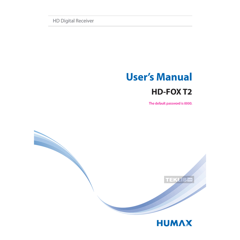 Humax HD-FOX T2 Freeview HD Digital Receiver User's Manual