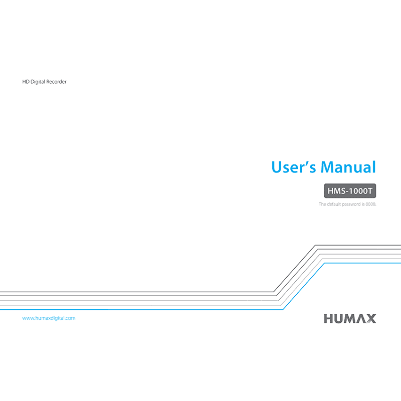 Humax HMS-1000T 4tune HD Digital Recorder User's Manual