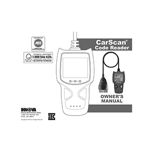 Innova 3011 CarScan OBD2 Code Reader Owner's Manual