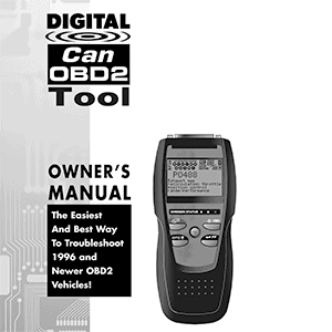 Innova 3100A Digital CAN OBD2 Tool Owner's Manual
