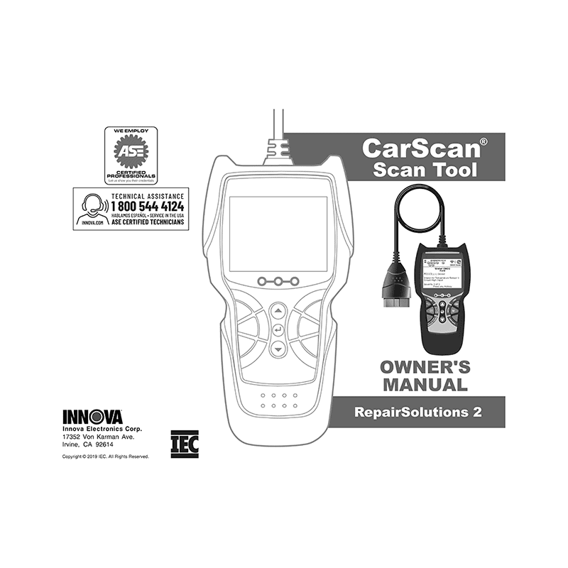 Innova 5410 CarScan OBD2 Scan Tool Owner's Manual