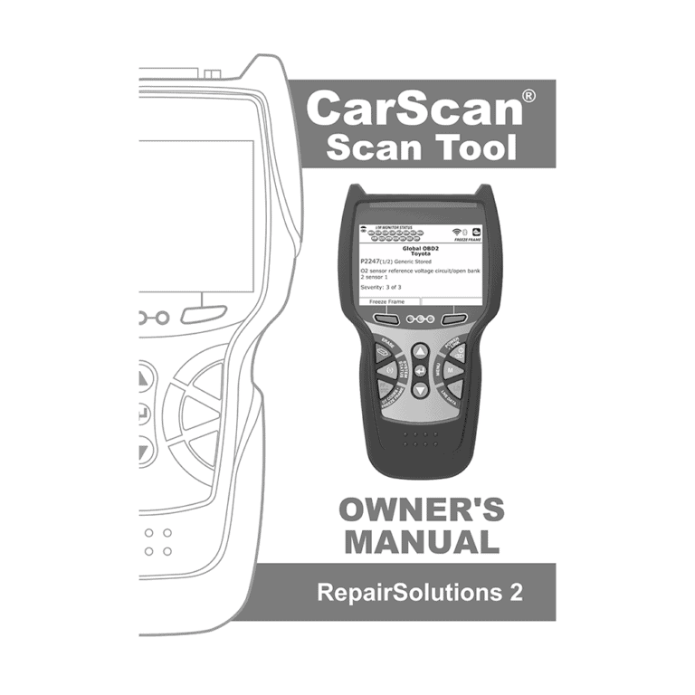 Innova 5610 CarScan Pro OBD2 Handheld Scanner User Manual