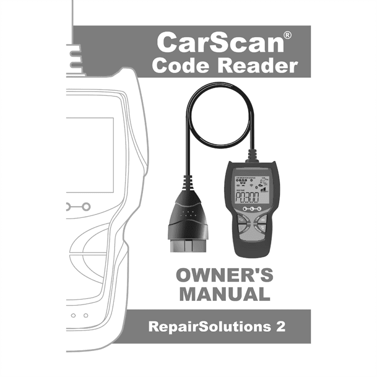 Innova 3020RS FixAssist CarScan Code Reader User Manual