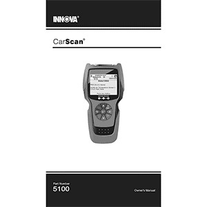 Innova Pro 5100 CarScan ABS/SRS Tool Owner's Manual