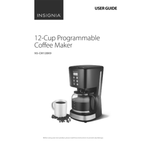 Insignia 12-cup Programmable Coffeemaker NS-CM12BK9 User Guide