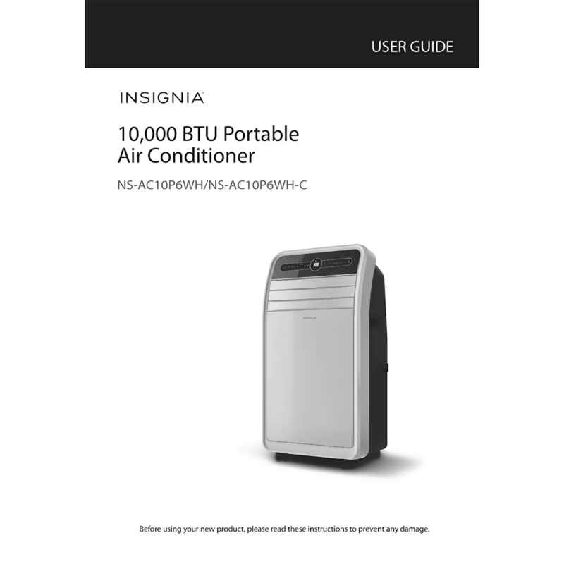 Insignia 450 sq.ft 10000 BTU Portable Air Conditioner NS-AC10P6WH User Guide
