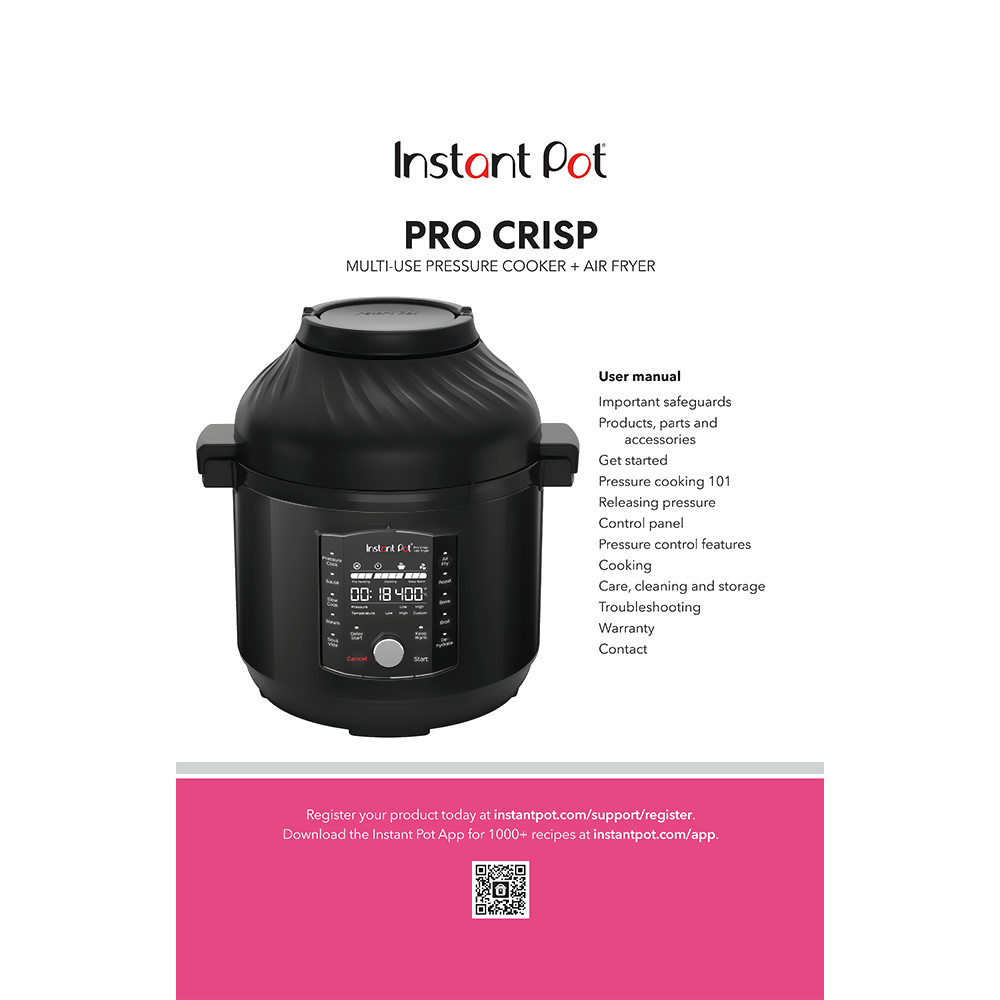 Instant Pot Pro Crisp Pressure Cooker & Air Fryer 8-qt