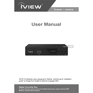 iView 3300STB ATSC Digital Converter Box User Manual