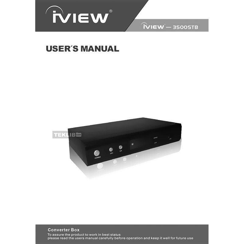 iView 3500STB ATSC Digital Converter Box User Manual