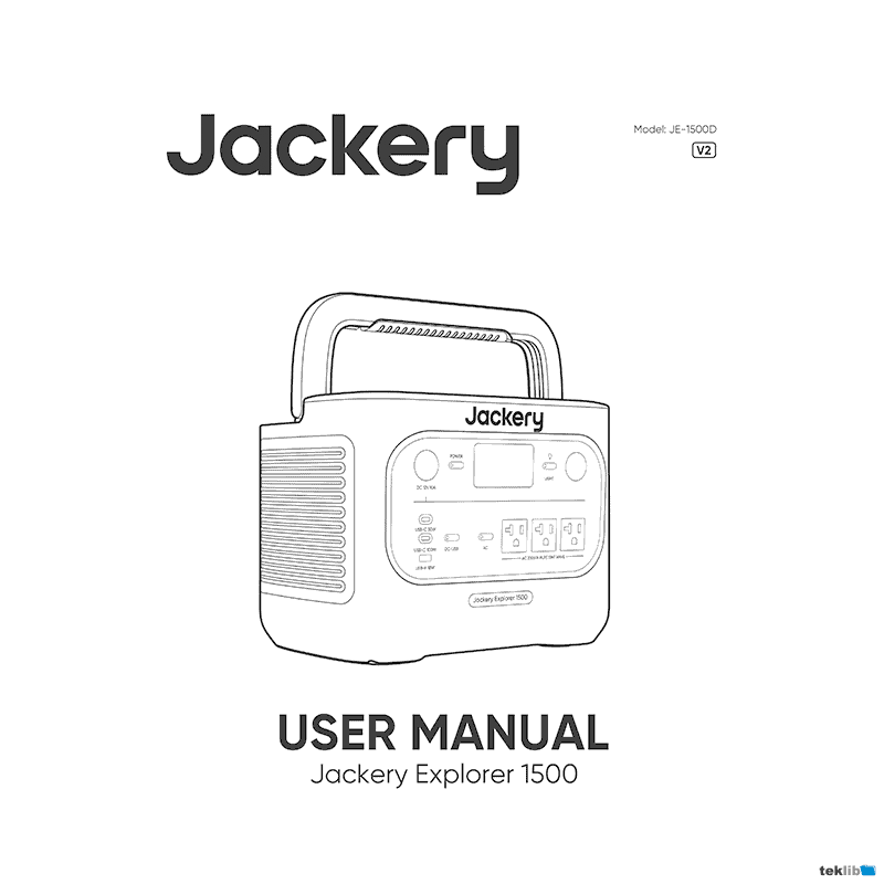 Jackery Explorer 1500 V2 Portable Power Station User Manual
