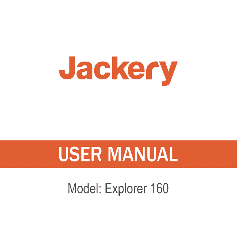 Jackery Explorer 160 Portable Power Station User Manual