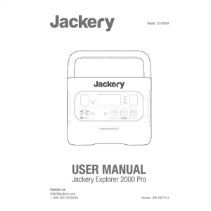 Jackery Explorer 2000 Pro Portable Power Station User Manual