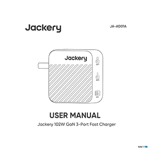 Jackery 102W GaN 3-Port Fast Charger User Manual