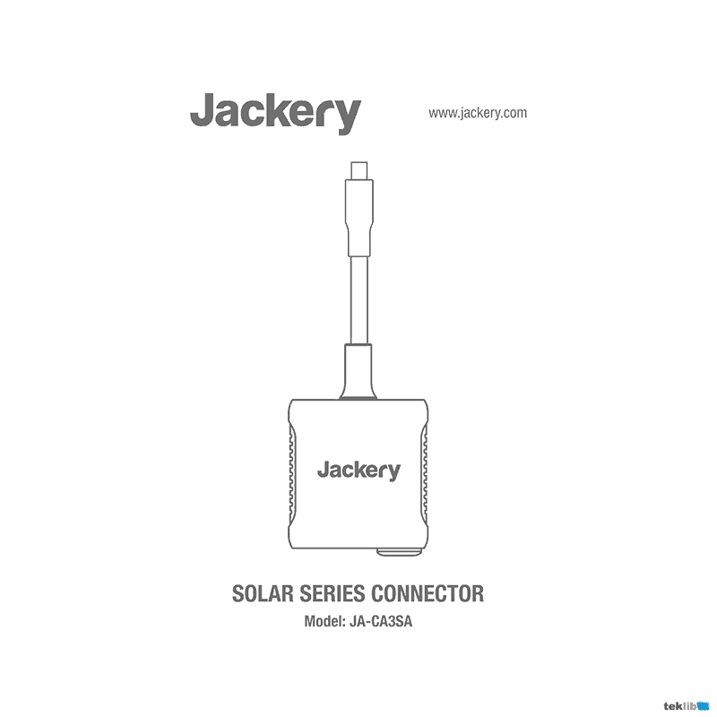 Jackery Solar Series Connector User Manual