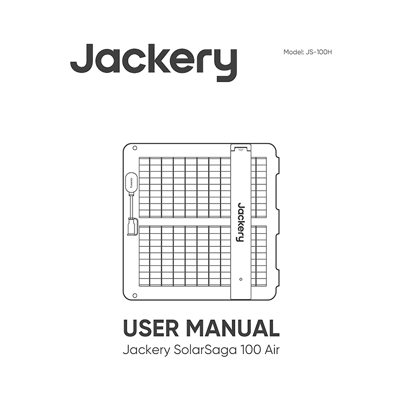 Jackery SolarSaga 100 Air Solar Panel User Manual