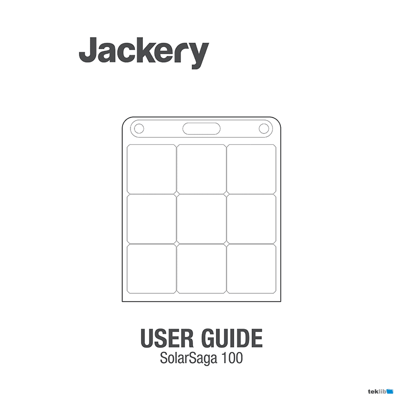 Jackery SolarSaga 100 Solar Panel User Guide