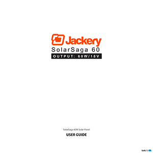 Jackery SolarSaga 60 Solar Panel User Guide