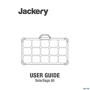 Jackery SolarSaga 80 Solar Panel User Guide